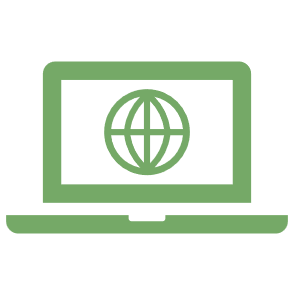 Icon - computer with globe